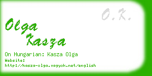 olga kasza business card